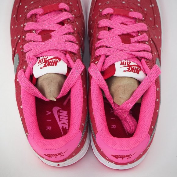 Nike Air Force 1 GS Girls Shoes Dark Red - Picture 7 of 12